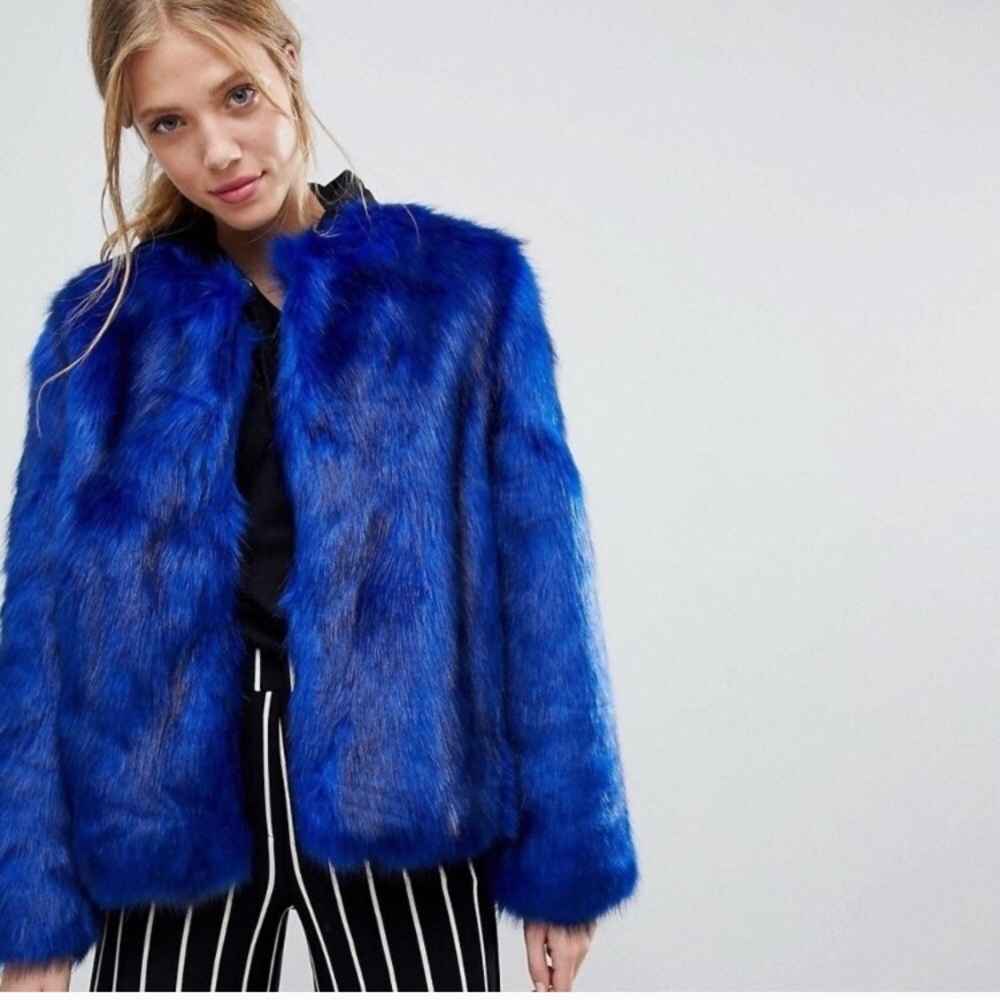 Bershka Faux Fur Jacket